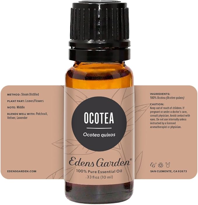 Edens Garden Ocotea Essential Oil- 100% Pure Premium Grade, Undiluted, Natural, Therapeutic, Aromatherapy, The Best for Diffuser, Candle, Laundry, Humidifiers 10 ml (.33 fl oz)