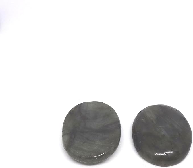 L PEDRA & CRYSTAL Worry Stone A Handheld Comfort to Ease Stress, Enhance Focus, and Promote Inner Peace (Labrodolite Worry Stone)