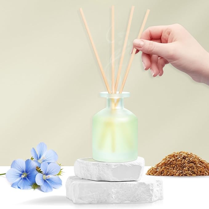 Reed Diffuser - Clean Linen 3.38oz (100ml)*1 Pack Essential Oil Reed Diffuser Set with 8 Sticks, Long Lasting Fragrance for Home, Bathroom, Bedroom, Room, Decor, Gifts