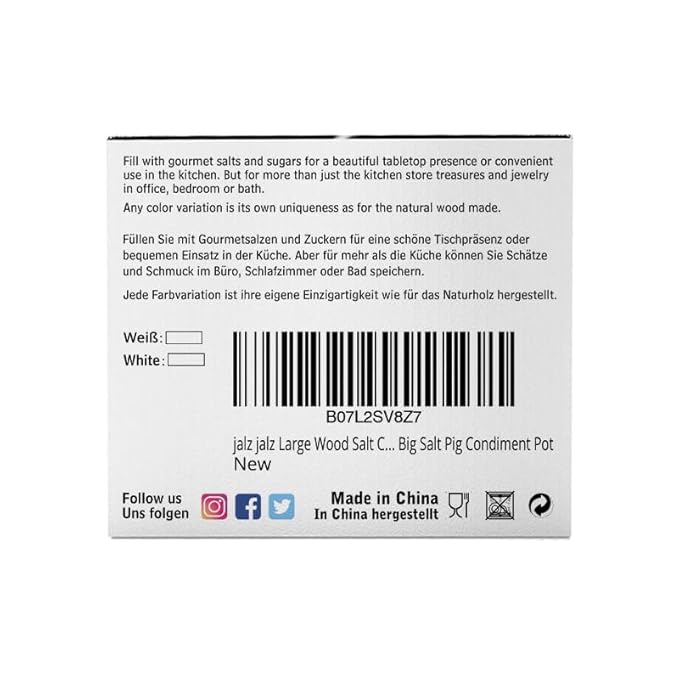 Large Wood Salt Box salt cellar with Spoon Spice Seasonings Keeper Salt Container Solid Natural Acacia Base Black Marble Lid Decorative Box salt keeper Big Capacity Spice Cellar