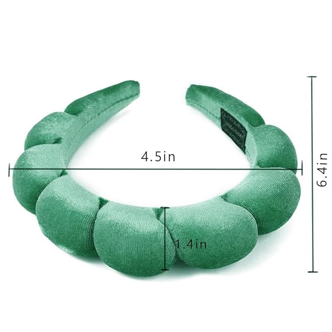 Spa Headbands for Washing Face or Makeup, Sponge Bubble Skincare Headbands, Puffy Terry Cloth Hairband for Women, Skin Care Makeup Headwear Hair Accessories for Girls