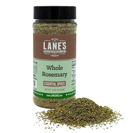 Lane's Whole Rosemary Seasoning, All-Natural Cracked Rosemary Spice Compliments Dishes like Chicken, Lamb, Pork, & Veggies, Made in USA, 3.35 Oz (94g)