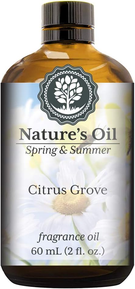Citrus Grove Fragrance Oil (60ml) for Diffusers, Soap Making, Candles, Lotion, Home Scents, Linen Spray, Bath Bombs, Slime