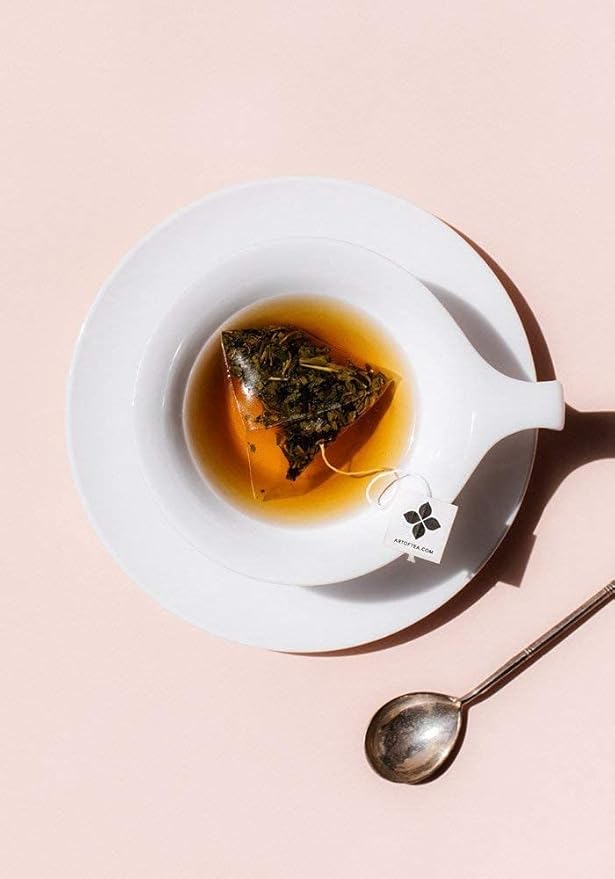 Art of Tea | Mint Green Tea | 12 Count Pyramid Tea Bag Sachets