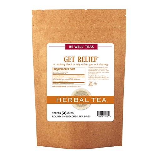 The Republic of Tea Be Well Teas No. 9, Get Relief Herbal Tea For Digestion, Refill Pack of 36 Tea Bags