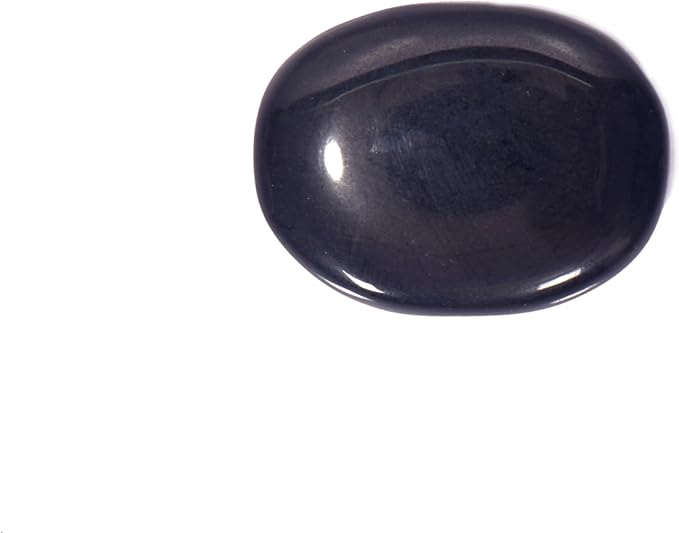L PEDRA & CRYSTAL Worry Stone A Handheld Comfort to Ease Stress, Enhance Focus, and Promote Inner Peace (Black Jasper Worry Stone).