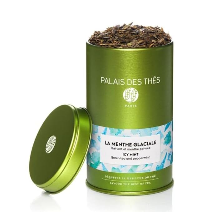 Palais des Thés - Icy Mint Tea - Green Tea & Peppermint - Premium Loose Leaf, Serves 20-25 Cups - 3.5oz Tin