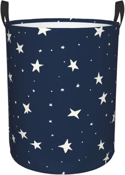 Laundry Basket Small Star Collapsible Large Capacity,63l Dirty Clothes Basket Durable Lightweight Hamper With Handles Ideal For Clothes, Toys Home Organization