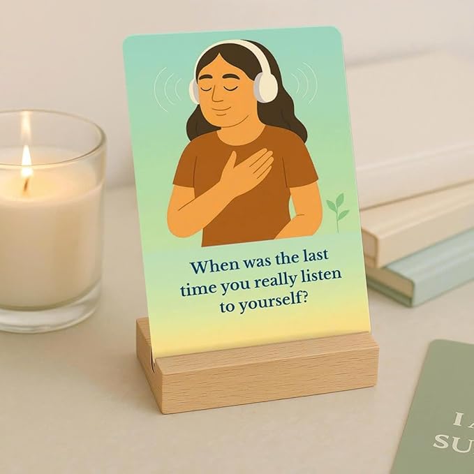 SHIMANY Daily Dopamine Affirmation Cards. 50 Positive Affirmation Cards for Women with Display Stan. Daily Motivational and Mindful Gift for Teens, Girls & Gen Z