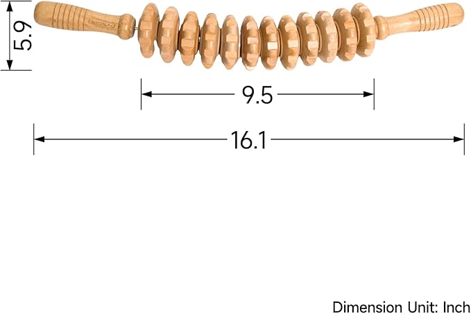 Wood Therapy Massage Tools for Body Sculpting, Lymphatic Drainage Massager, Curved Wooden Fascia Blaster, Cellulite Remover for Legs, Muscle Pain Relief Roller (Wood)