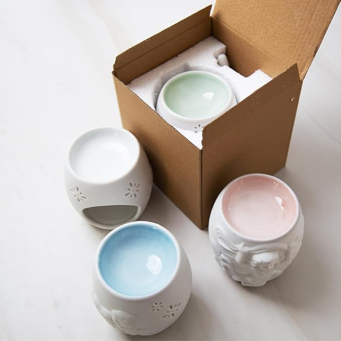 10-Pack Aromatherapy Wax Melts, Two Scent Combo | Wax Warmer & 8 Tealights Included | 90g (3.17 oz) per Pack | Eco-Friendly Soy Wax, 8 Scents (Cotton & Ocean Breeze) (Coconut & Sandalwood)