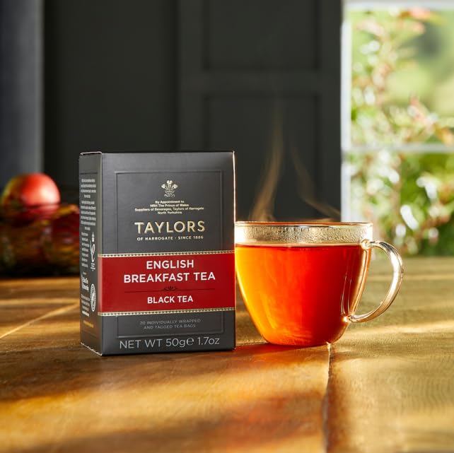 Taylors of Harrogate Black & Herbal Tea Variety Pack – English Breakfast, Earl Grey & Chamomile – 60 Tea Bags (Pack of 3)
