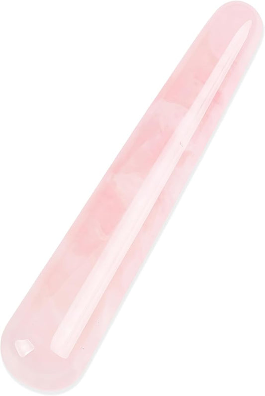 LZLRUN Rose Quartz Jade Roller Real Jade Gua Sha Board Mushroom Massager Face Lifting Tool Facial Guasha Massage Tool (Rod Shape)
