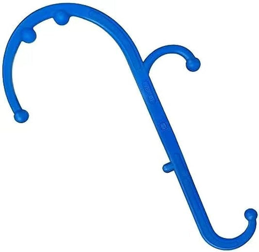 Mount Plus MP005 Back Massager Handheld Tool | Back and Neck Massager | Trigger Point Therapy Self Massage Tool | Fibromyalgia Pain Relief (1 Pack Blue)