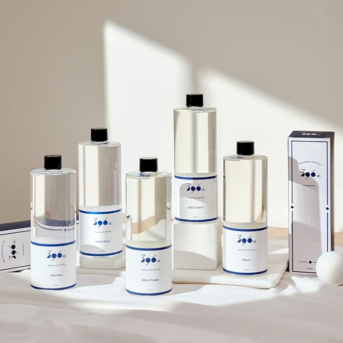 396 st. Reed Diffuser Oil Refill, Red Rose, 16.9oz(500ml), 10 Fiber Reed Sticks/Home Fragrance, Scented Oil Refills, Oils for Reed Diffuser, Home Décor