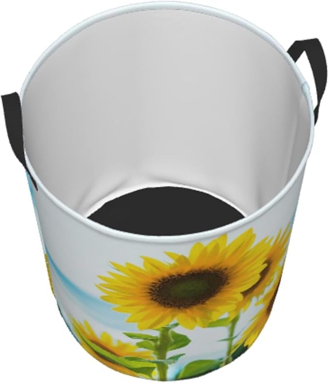 Laundry Basket Flower Plants Collapsible Large Capacity, 63L Dirty Clothes Basket Durable Lightweight Hamper With Handles Ideal For Clothes,Toys Home Organization,19.6in *15.7in,