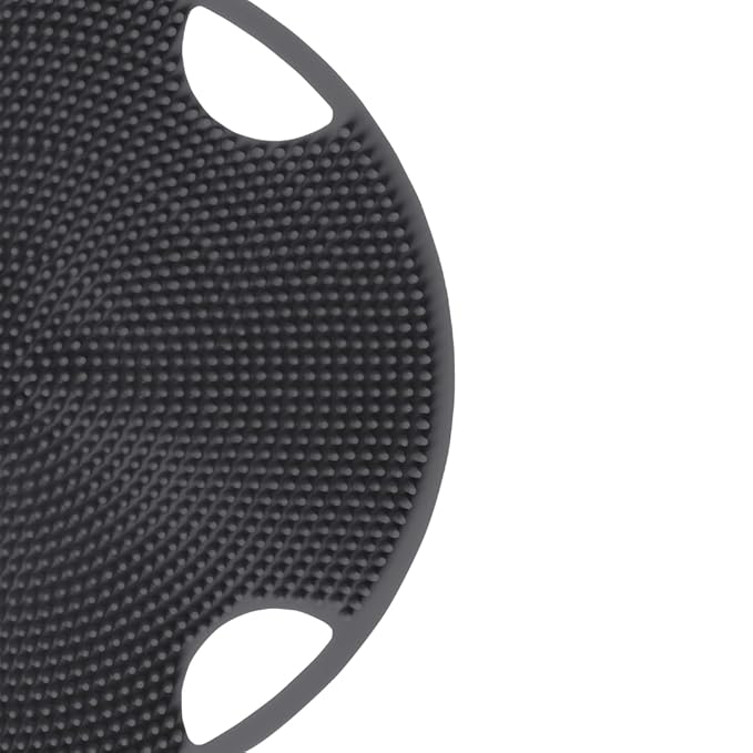 Boie USA Flat Body Scrubber - Hygienic, Exfoliating Loofah Alternative - Feels Like Silicone Scrubber Gentle on Sensitive Skin, Hypoallergenic, BPA- & Latex-Free, Made in The USA (Charcoal)