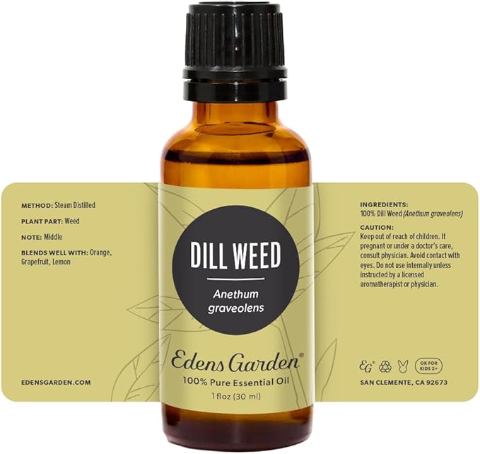 Edens Garden Dill Weed Essential Oil- 100% Pure Premium Grade, Undiluted, Natural, Therapeutic, Aromatherapy, The Best for Diffuser, Skin, Humidifiers, Kid Safe 30 ml (1 fl oz)