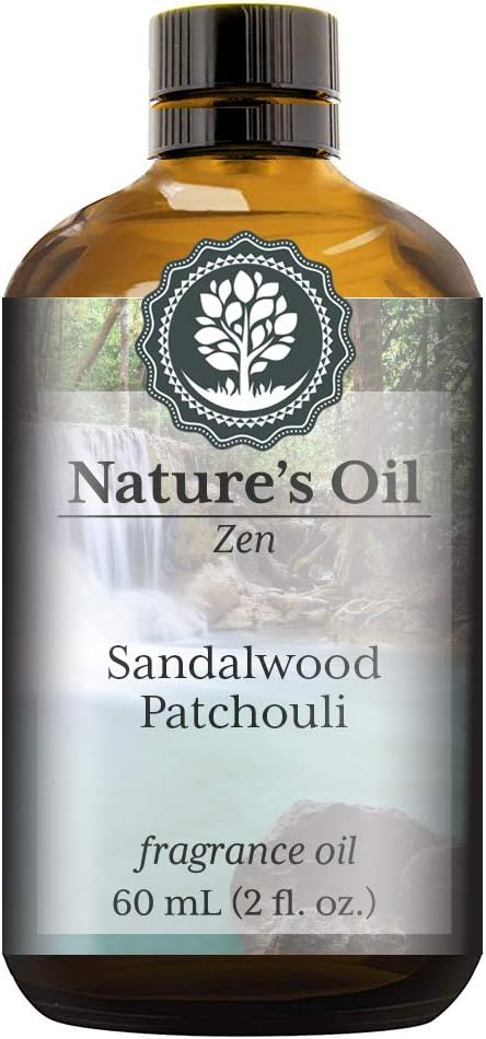 Sandalwood Patchouli Fragrance Oil (60ml) for Diffusers, Soap Making, Candles, Lotion, Home Scents, Linen Spray, Bath Bombs, Slime
