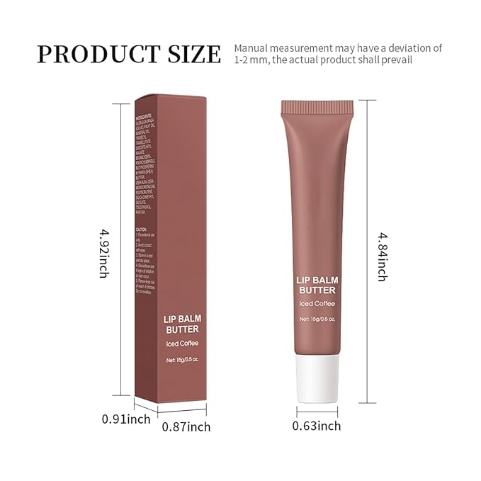 4 Colors Butter Lip Balm Lip Tint Hydrating Lip Gloss, High Shine Nude Color Hydrating Finish Lip Glow Oil 4 Flavors (02# Mint)