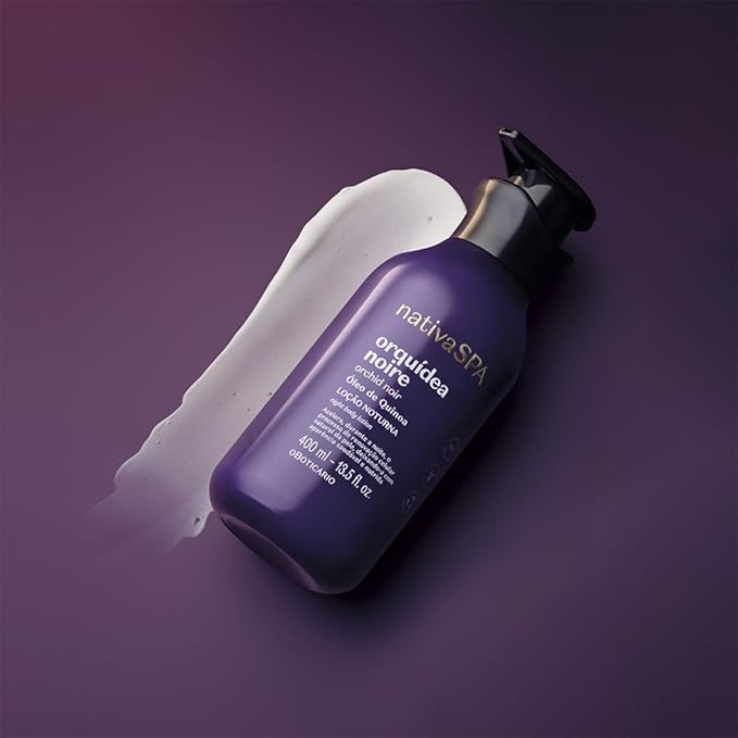 Nativa SPA by O Boticário, Orchid Noir Moisturizing Body Lotion, Fragranced Skin Hydration with Purified Quinoa Oil Drops, 13.5 Ounce (400ml)
