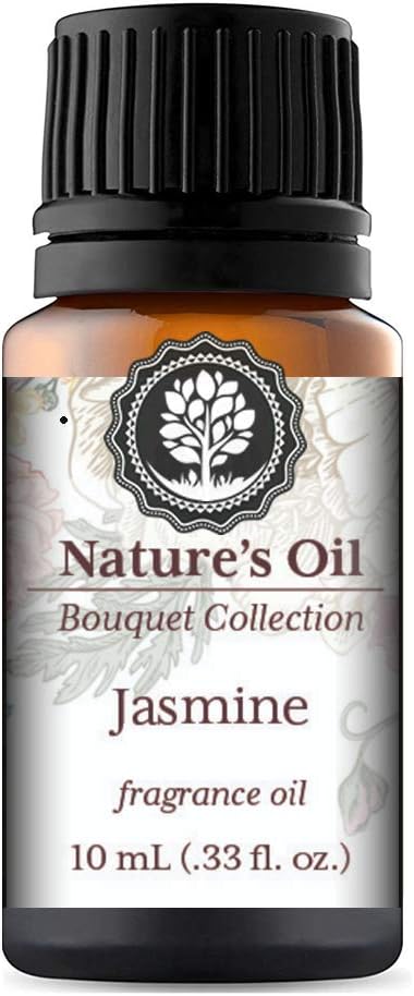 Jasmine Fragrance Oil 10ml for Floral Diffuser Oils, Making Soap, Candles, Lotion, Home Scents, Linen Spray and Lotion