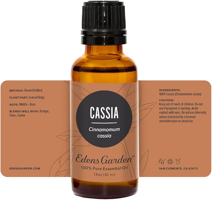 Edens Garden Cassia Essential Oil- 100% Pure Premium Grade, Undiluted, Natural, Therapeutic, Aromatherapy, The Best for Diffuser, Skin, Face, Kid Safe 30 ml (1 fl oz)