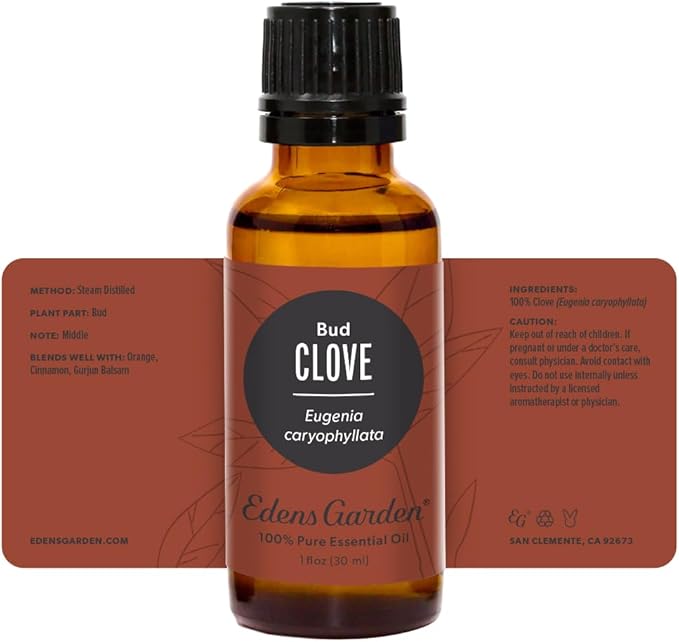 Edens Garden Clove- Bud Essential Oil- 100% Pure Premium Grade, Undiluted, Natural, Therapeutic, Aromatherapy, The Best for Diffuser, Candle, Laundry, Humidifiers 30 ml (1 fl oz)