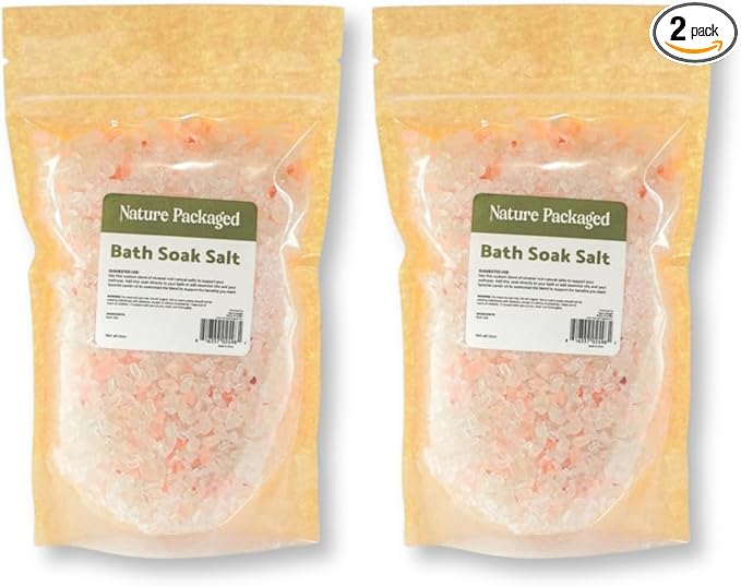 Bath Salts Blend (16oz - Pack of 2) - Pure Coarse Grain Mineral Salt - Used as Salt Bath, Bath Soak, Foot Soak, Spa or Foot Salts Bath