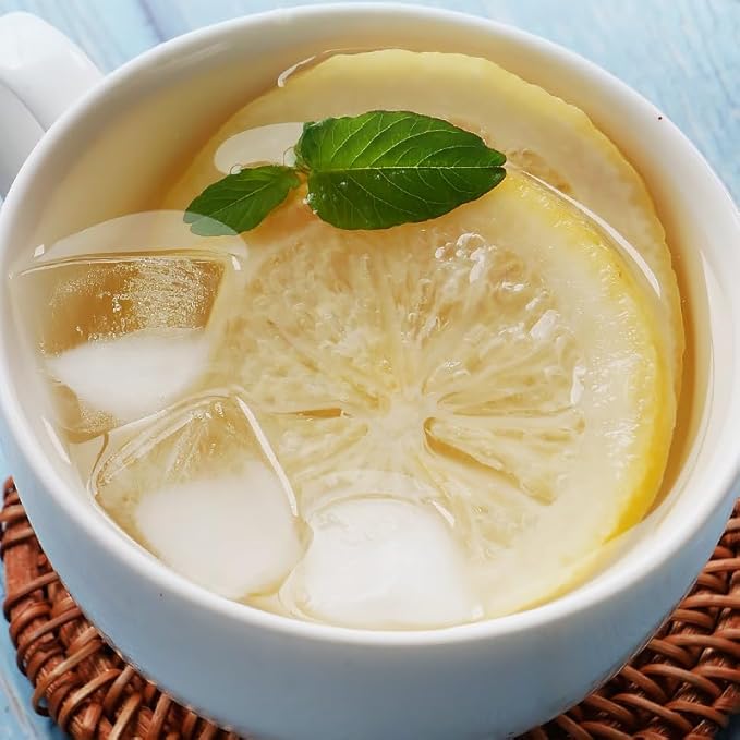 Haomly Freeze Dried Lemon Slices -90g/3.17oz -100% Natural Dehydrated Lemons-Dehydrated Fruit Slices for Cocktails Garnishes/Drinks/Teas/Decor-No Sugar Added-No Additives