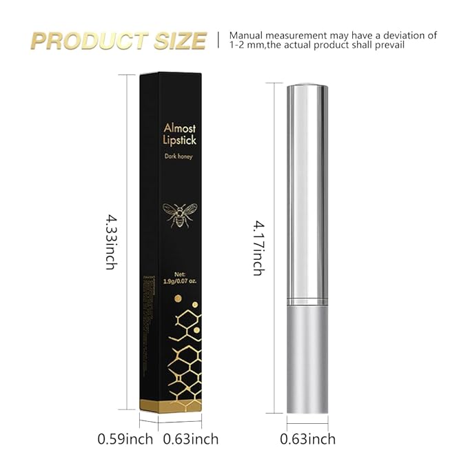 Black Honey Lipstick Tinted Lip Balm, Sheer Hydrating Lip Stain for All Skin Tones, Natural Lightweight Lips Gloss Makeup for Women, Vegan & Cruelty-Free