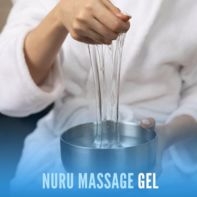 Nuru Massage Gel (16.9 fl oz) | Water-Based | Paraben & Glycerine Free | Formulated with Natural Seaweed, Green Tea, Liquorice Extract, Vitamin B5, & Organic Aloe Vera