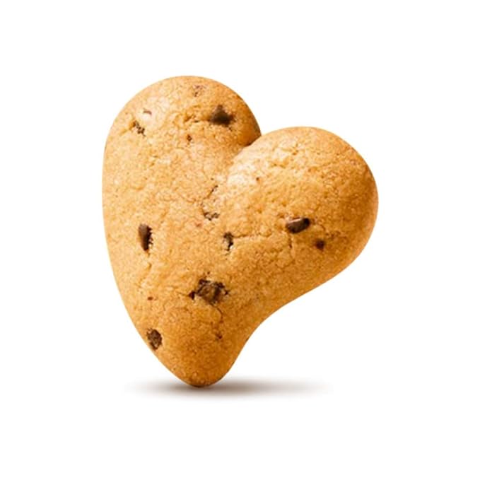 Mulino Bianco Cuoricini Cookies with Chocolate Chips | Heart-Shaped Italian Biscuits | No Palm Oil | Product of Italy | 7.05 Oz (200 g)