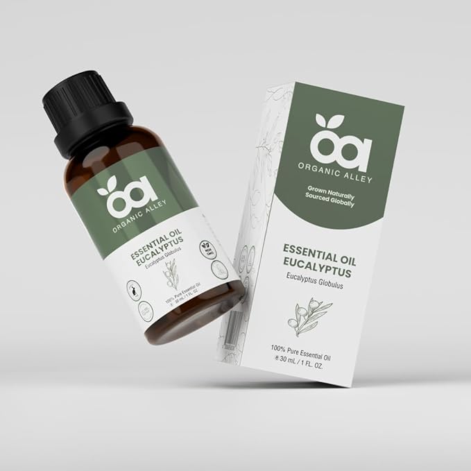Eucalyptus Essential Oil by Organic Alley | 100% Pure & Revitalizing Aromatherapy - Breathe Easy & Refresh Your Senses with Eucalyptus Globulus | Natural Well-Being (1 Fl Oz)