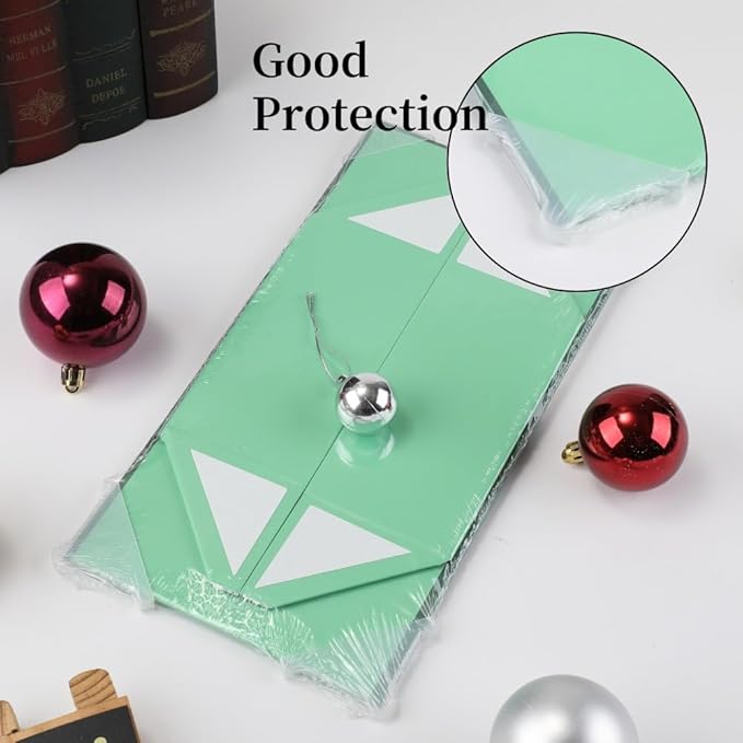 1 Pcs Green Gift Box Large 13x11x5.3 Inch Large Black Gift Box Large Magnetic Gift Box with Crinkle Paper Green Large Gift Box with Shredded Paper Luxury Gift Boxes with Lids for Presents