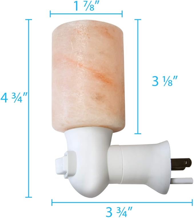 AULTRA Salt Lamp Night Light with Himalayan Natural Crystal Salt Color Lights - UL Listed Plug for Bedrooms Or Bathrooms (1 Pack)
