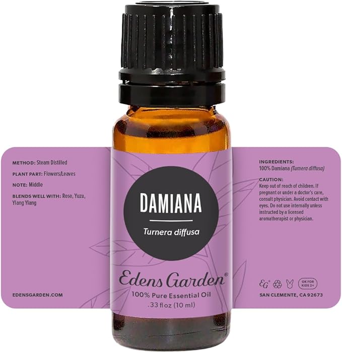 Edens Garden Damiana Essential Oil- 100% Pure Premium Grade, Undiluted, Natural, Therapeutic, Aromatherapy, The Best for Diffuser, Skin, Candle, Hair 10 ml (.33 fl oz)