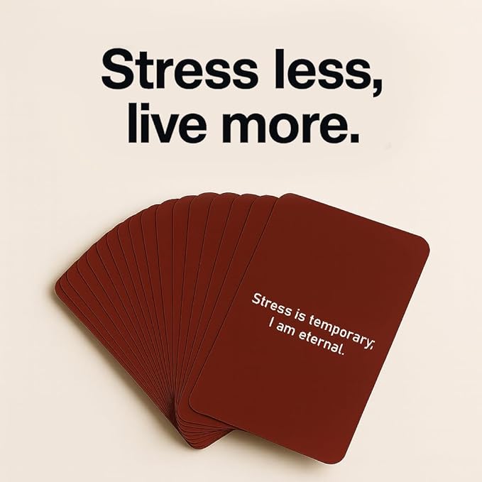 Stress Relief & Self Care Cards – Mindfulness Prompts for Anxiety Relief & Relaxation | Stress Balls Alternative | Self Care Gifts for Women,Inspirational Affirmation Cards, Stress Toys