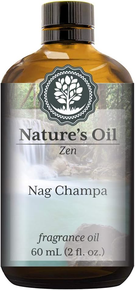 Nag Champa Fragrance Oil (60ml) for Diffusers, Soap Making, Candles, Lotion, Home Scents, Linen Spray, Bath Bombs, Slime