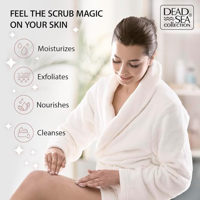 Dead Sea Collection Himalayan Salt Scrub – Exfoliating Body Scrub for Women – Moisturizing and Nourishing Skin – with Pure Oils and Dead Sea Minerals (23.28 Oz)