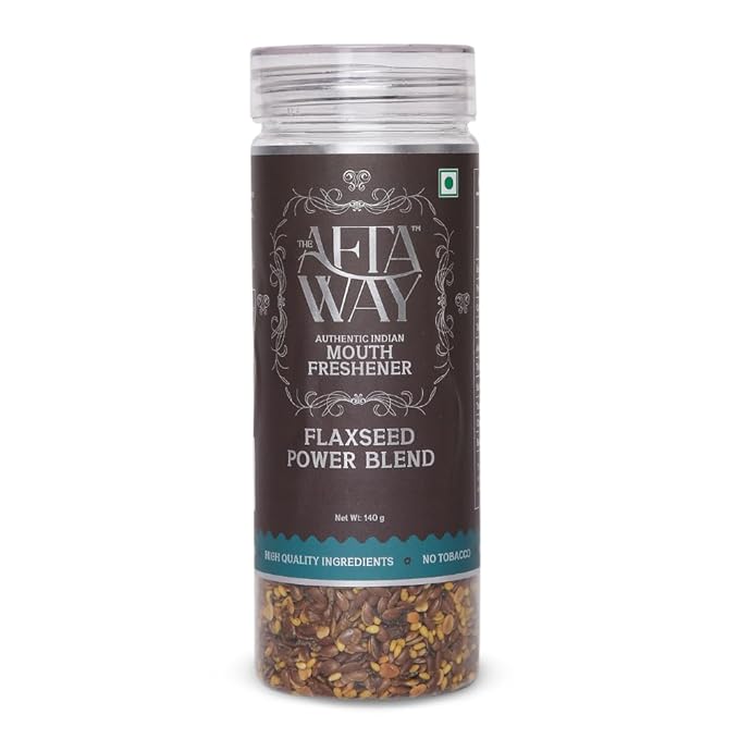 Flaxseed Power Blend 4.93 oz (140g) – Authentic Indian Mukhwas/Mouth Freshener & Healthy Snack with Flaxseeds,Dry Mango Seeds & Sesame Seeds – Sugar-Free,Vegan, No Tobacco,No Artificial Preservatives