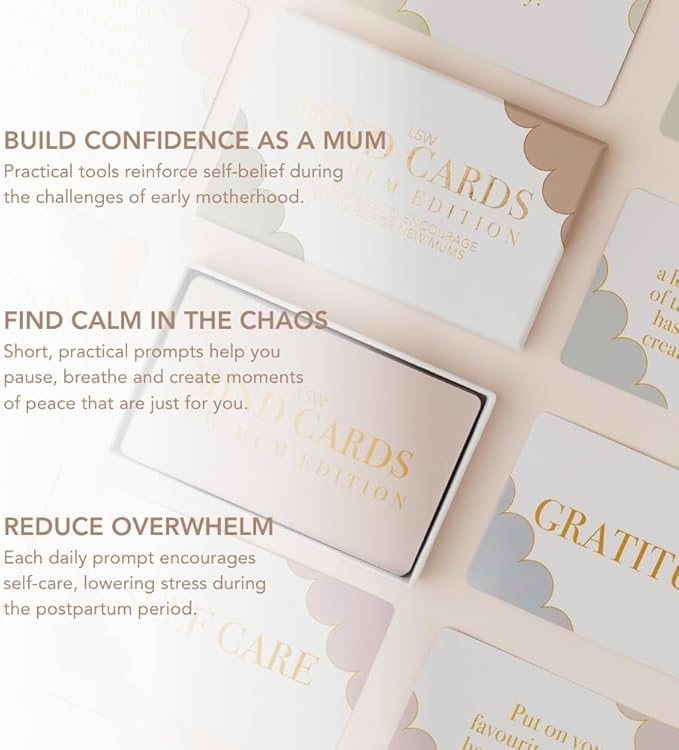 Mind Cards New Mum Edition 45 Mindfulness Cards for Women Postpartum Self Care Survival Kit Perfect for New Mom
