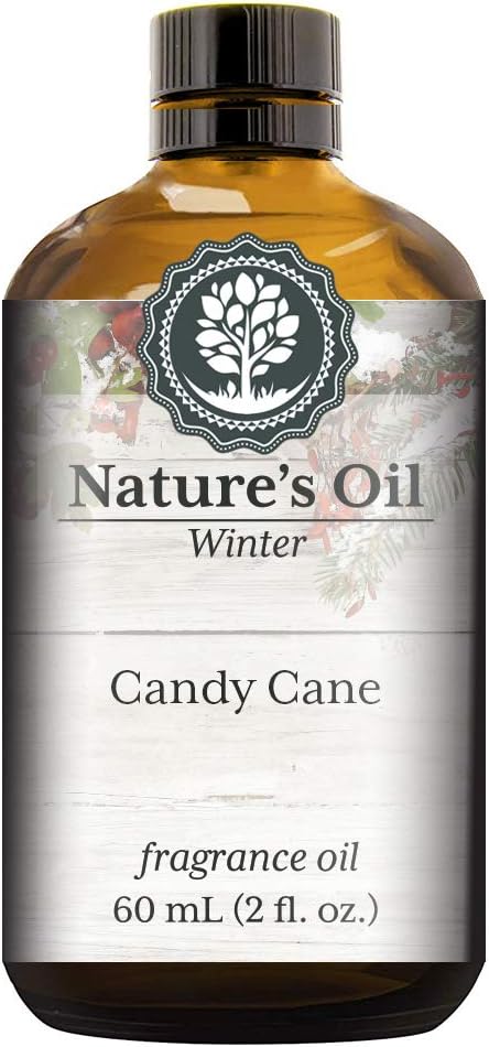 Candy Cane Fragrance Oil (60ml) for Diffusers, Soap Making, Candles, Lotion, Home Scents, Linen Spray, Bath Bombs, Slime