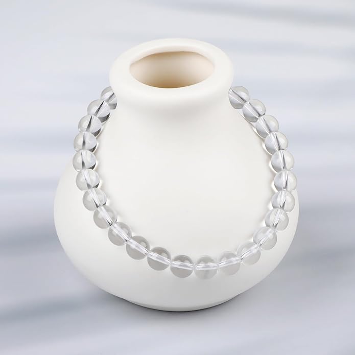 LPBeads Handmade Natural Gemstone Stretch Elastic Bracelet Healing Crystal Round Stone Beads Jewelry Gifts for Women Men