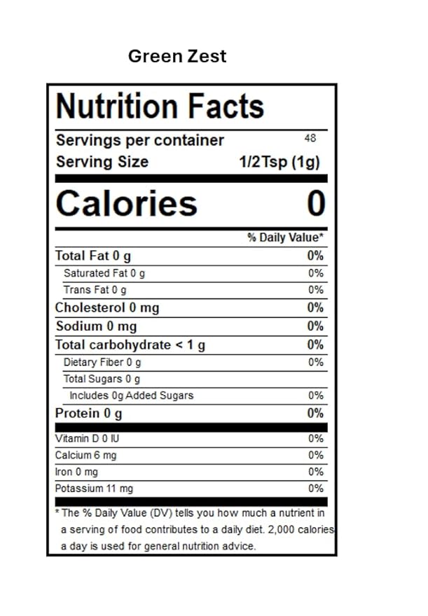 DAK's Spices Green Zest Seasoning Blend | 100% Salt & Sugar Free | Premium & Healthy Seasoning | MSG Free, Preservative Free, Potassium Chloride Free | Low Carb & Keto Friendly | Perfect for Clean Eating & Adding Flavor to Recipes | 1.5 oz