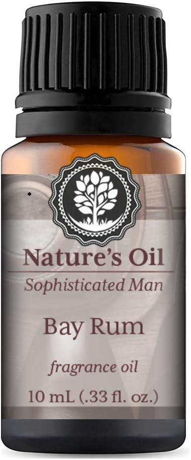 Bay Rum Fragrance Oil 10ml for Men's Cologne, Diffuser Oils, Making Soap, Candles, Lotion, Home Scents, Linen Spray and Lotion