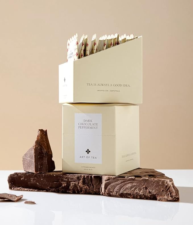 Art of Tea | 12 Count Sampler Box | Dark Chocolate Peppermint Dessert Tea