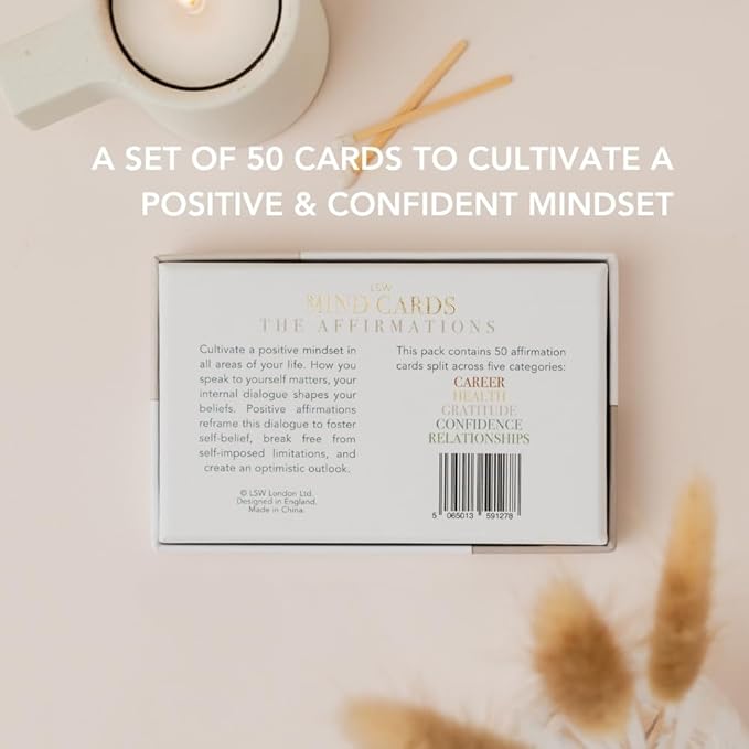 Affirmation Cards for Growth & Positive Mindset 50 Daily Mindful Manifests - Confidence, Career, Health, Relationships & Gratitude Inspirational Gifts for Women & Men