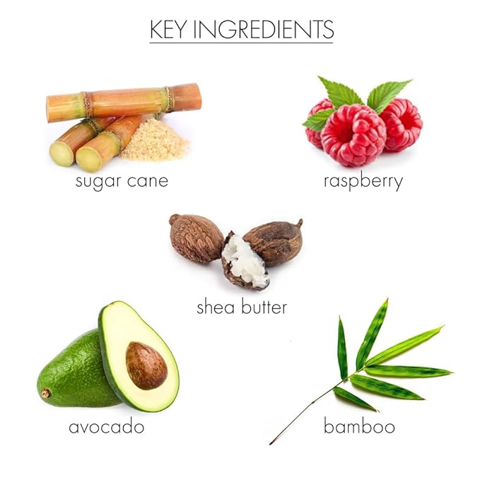 Whish Beauty Lavender Exfoliating Sugar Scrub - Body Scrub for Women - Brown Sugar Exfoliator with Raspberry, Aloe, & Shea Butter - Gentle on All Skin Types - Paraben & Sulfate Free - 8 oz