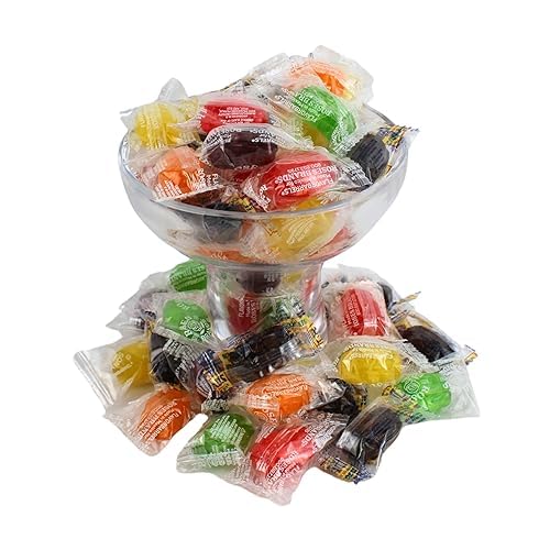 Assorted Flavored Bulk Hard Candy, Bulk Individually Wrapped Mixed Fruit and Root Beer Barrels, by Queen City Candy Cave (4 Pound)